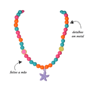 Colar Estrela do Mar Colorido (unidade)